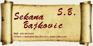 Sekana Bajković vizit kartica